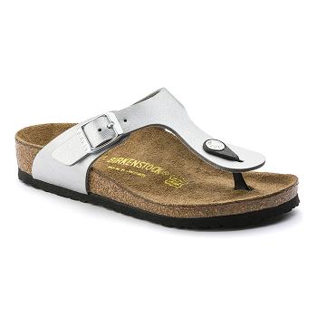 Gizeh Birkenstock Birko-flor Damske Strieborne | SK 101HAP